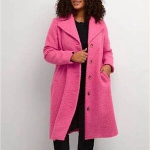Pink Anni Boucle Coat NWT